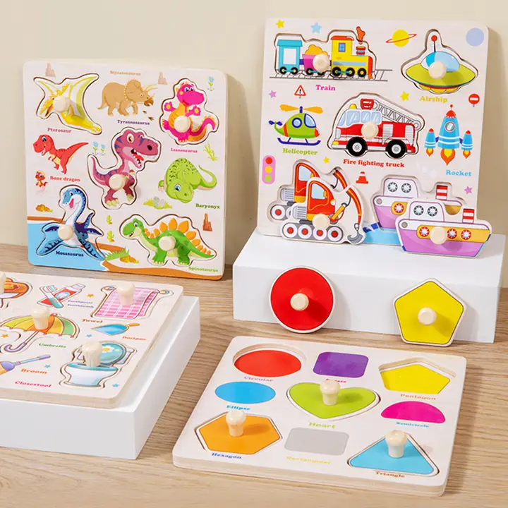 Wooden Knob Puzzle for Toddlers