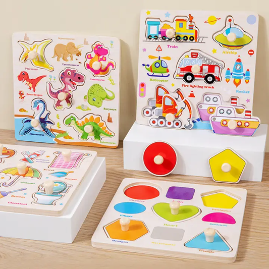 Wooden Knob Puzzle for Toddlers