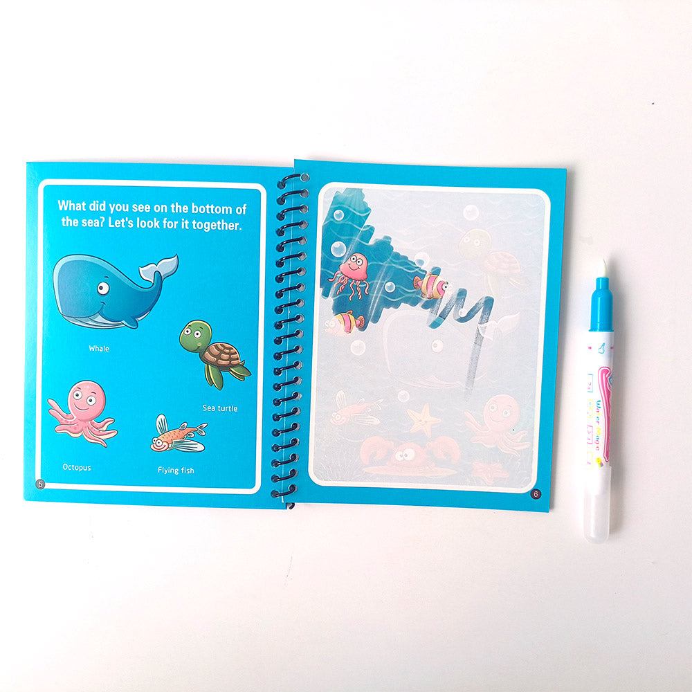 2-Pack Reusable Water Magic Coloring Books